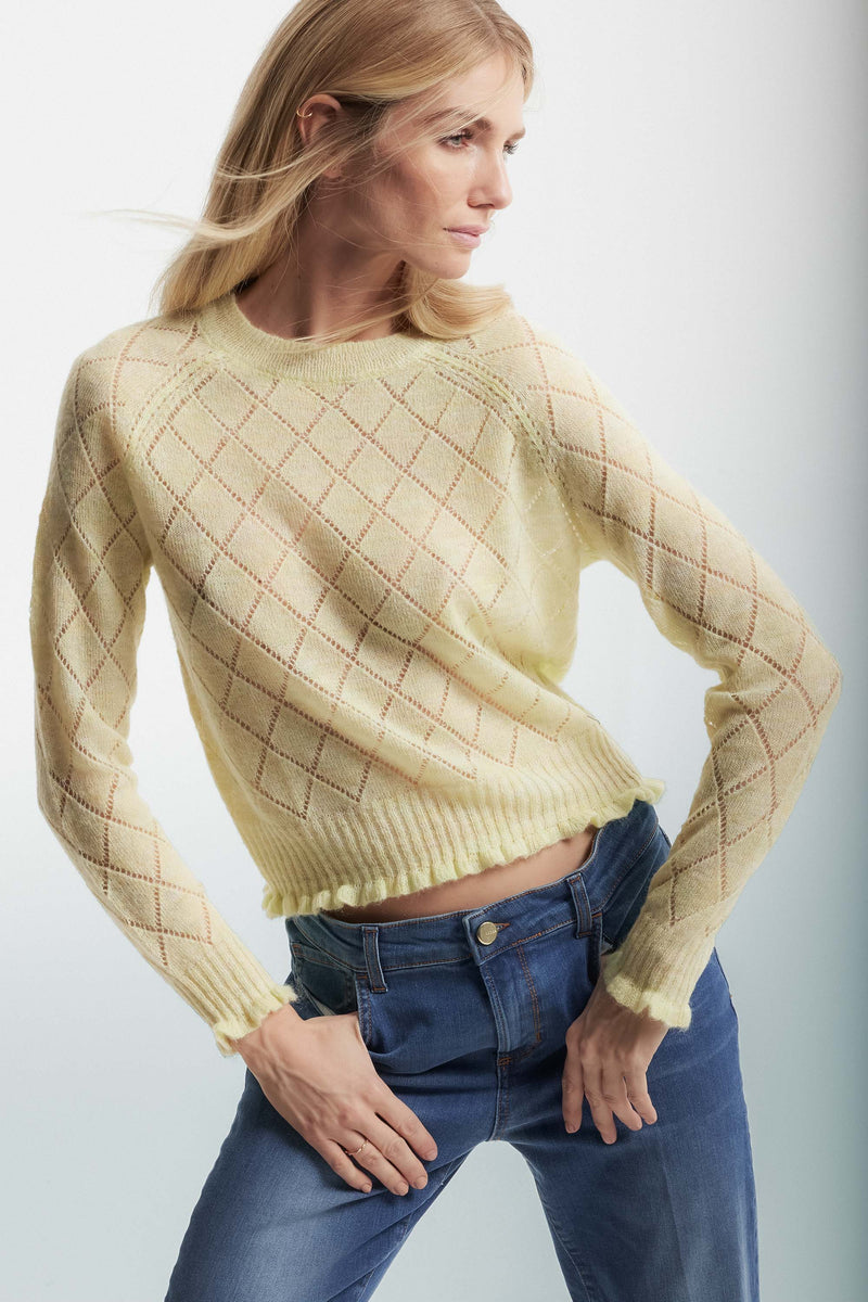 Diamond jumper in an openwork knit - Sweater VITUS