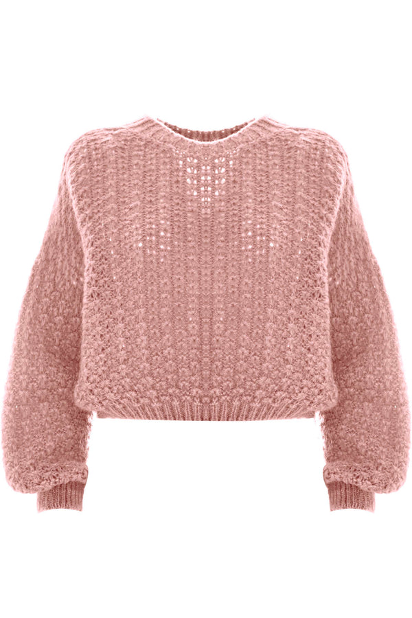 Cropped jumper with openwork details - Sweater DAVIA