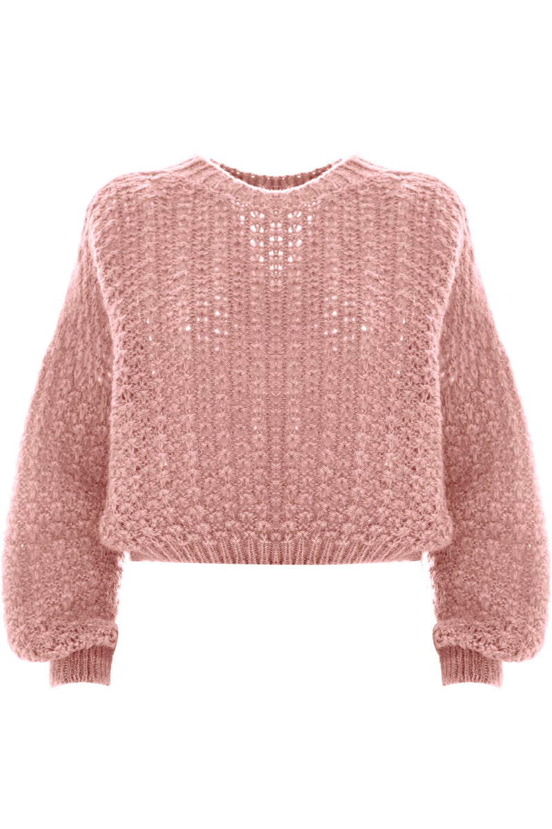 Cropped jumper with openwork details - Sweater DAVIA