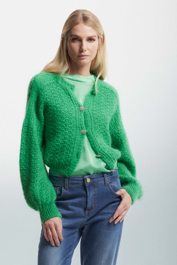 Short cardigan in a charming knit - Sweater DEINA