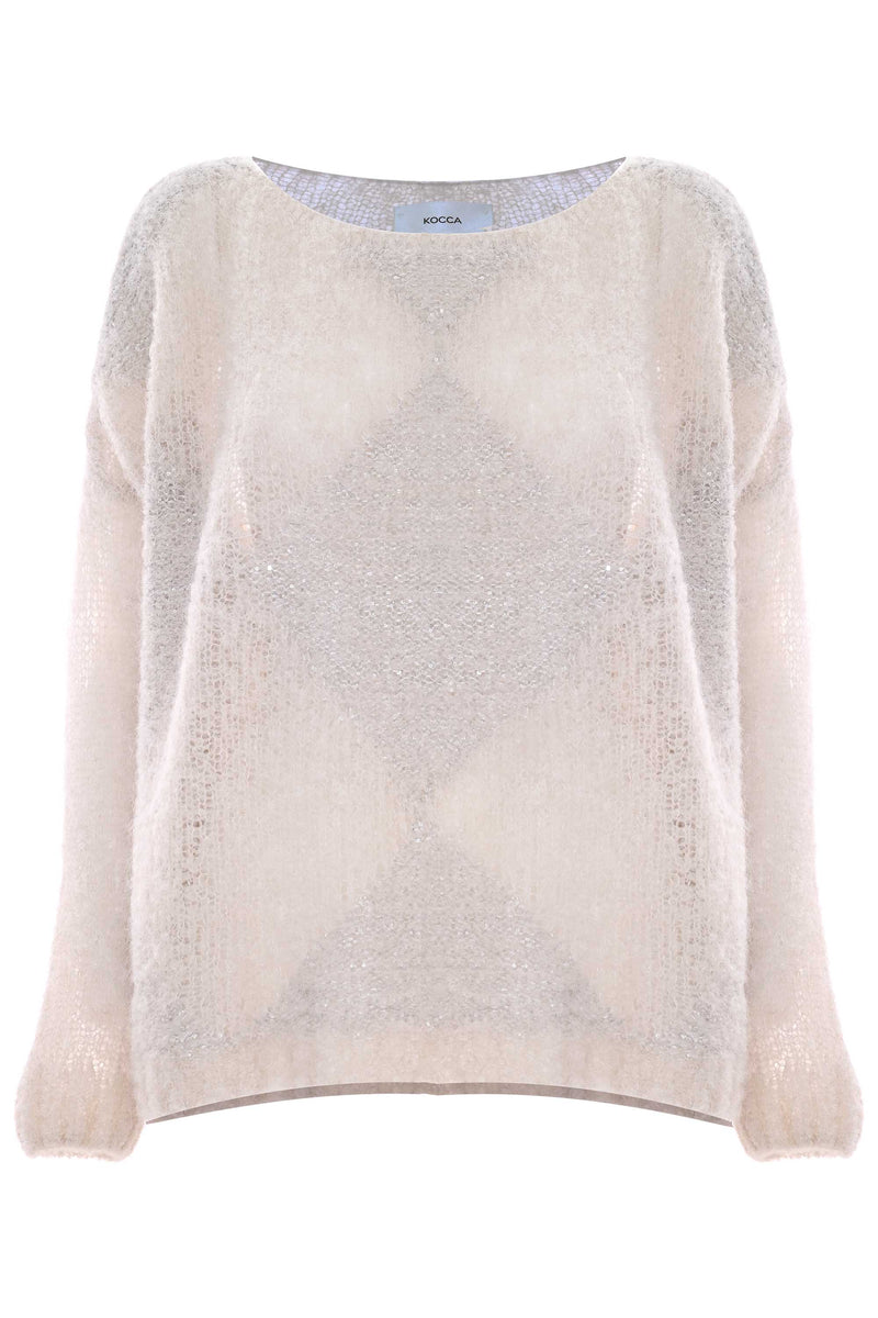 Jumper with a diamond pattern - Sweater ABELLA