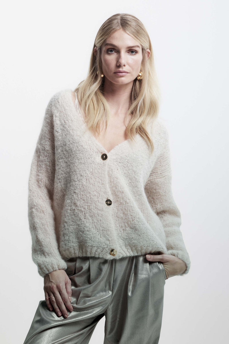 Cardigan with a delicate diamond pattern - Sweater ABELUS