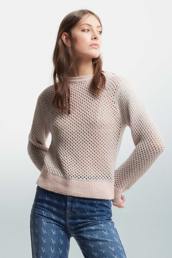 Openwork jumper with a layered effect - Sweater BELANY