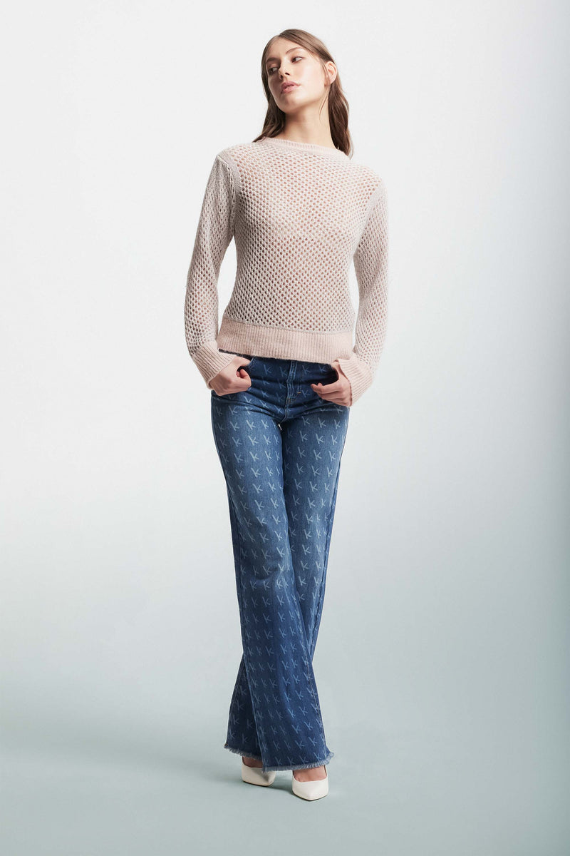 Openwork jumper with a layered effect - Sweater BELANY