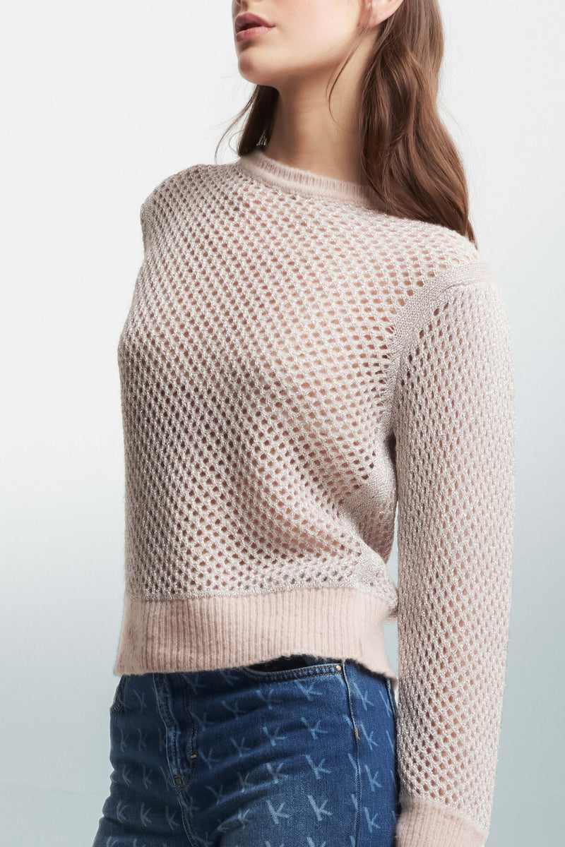 Openwork jumper with a layered effect - Sweater BELANY