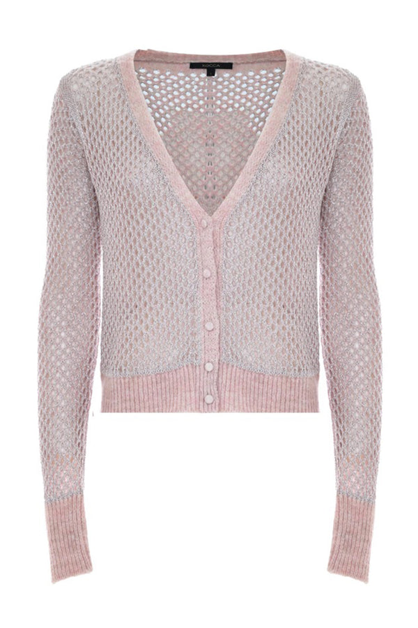 Openwork cardigan with a layered effect - Sweater BERIT