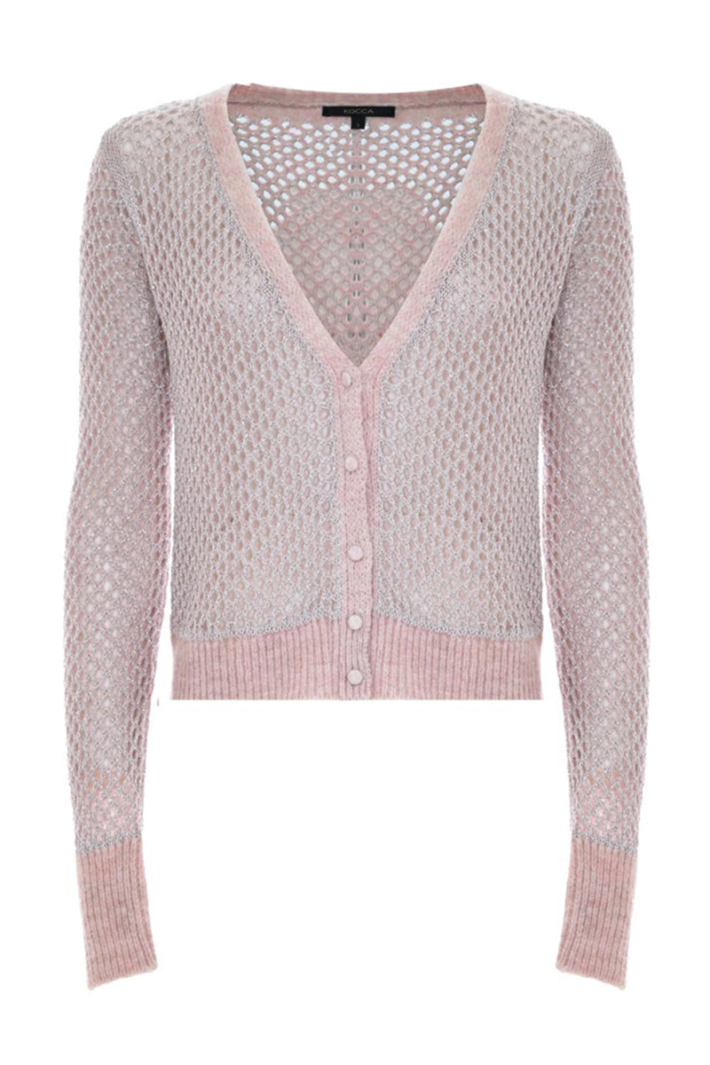 Openwork cardigan with a layered effect - Sweater BERIT