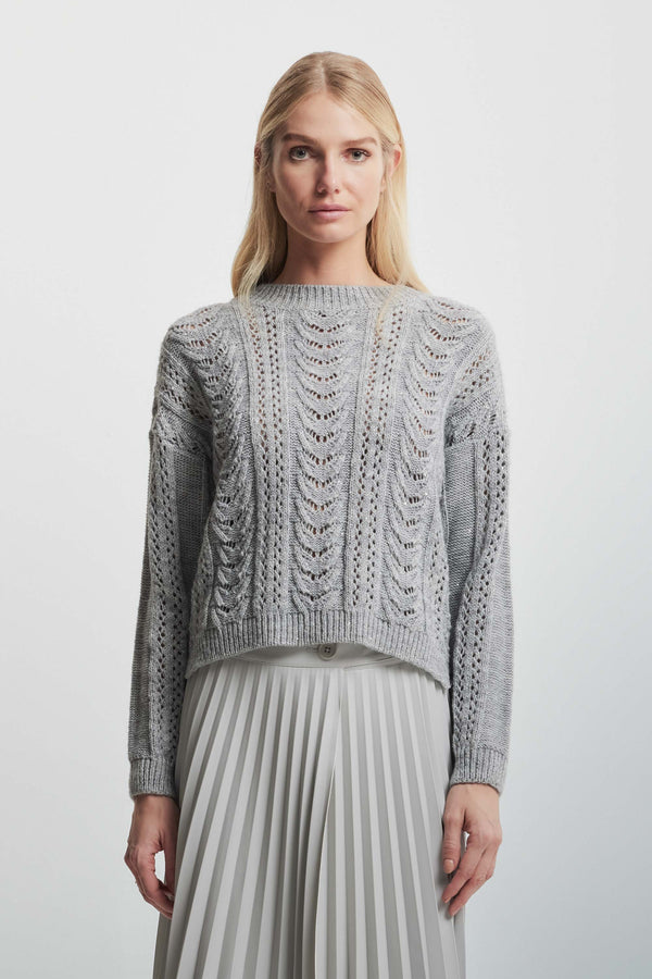 Patterned jumper with openwork details - Sweater KARLOTTA