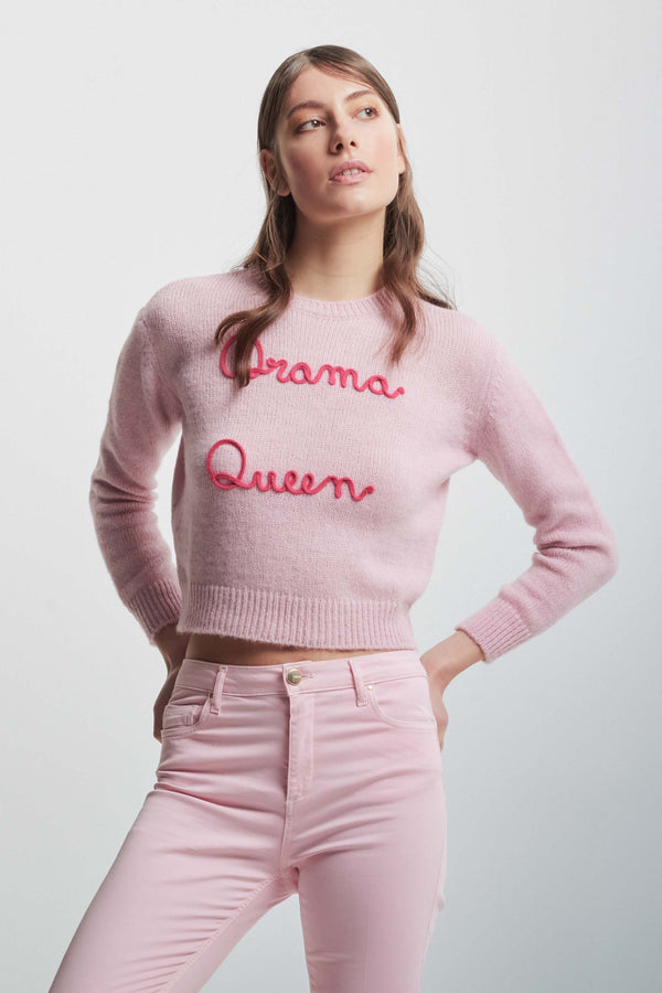 T-shirt with embroidered lettering on the front - Sweater SUELITA