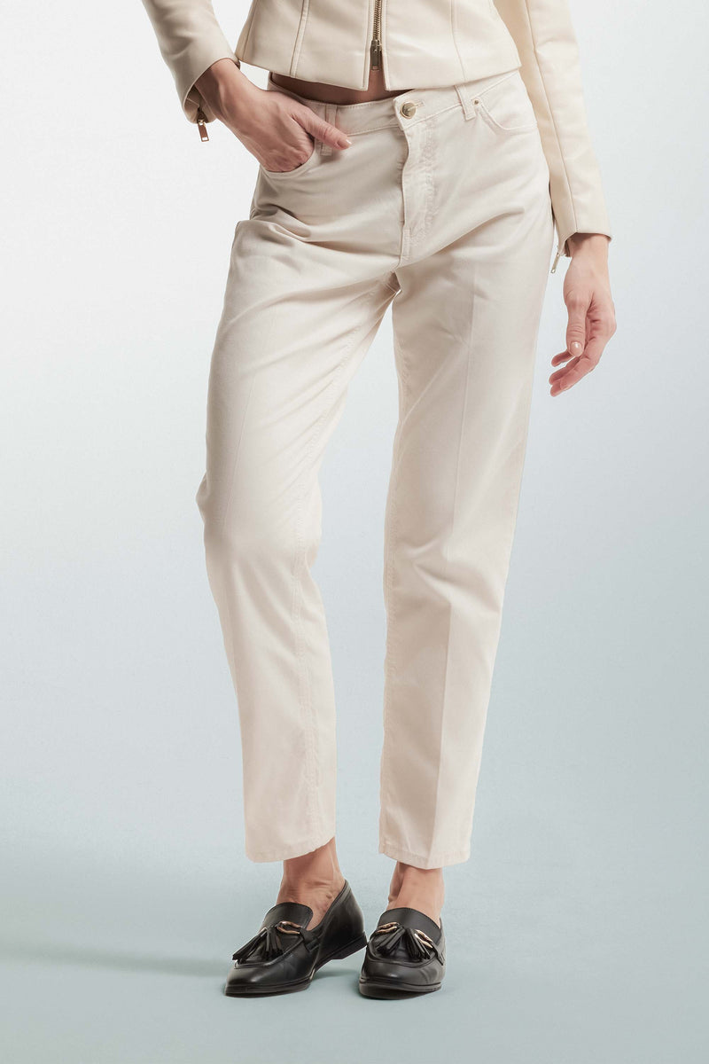 Straight leg casual trousers with turn-ups - Trousers Color GRANT