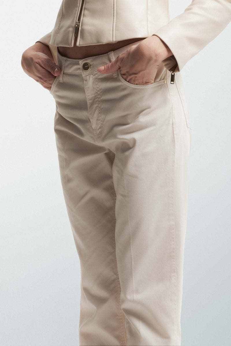 Straight leg casual trousers with turn-ups - Trousers Color GRANT