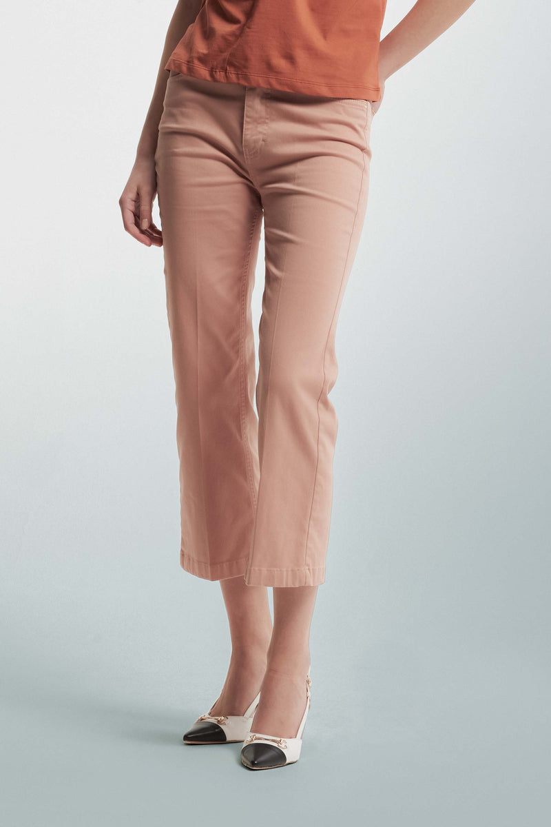 Pantaloni crop a zampa - Pantalone Color DALEVI