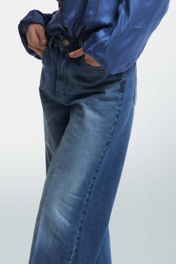 Wide jeans with slits inside the hems - Jeans BELILDE