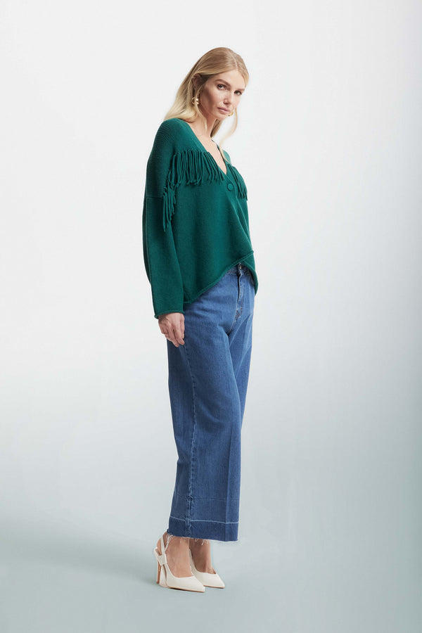 Wide jeans with details on the hems - Jeans NIRIANNA