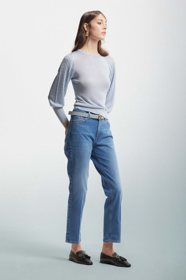 Mom jeans in stone-washed denim - Jeans GRANT