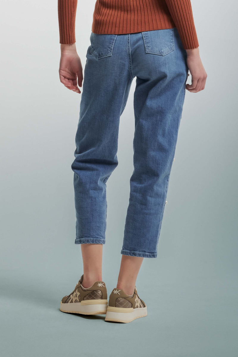 Jeans baggy con perline allover - Pantalone Denim BATILDA