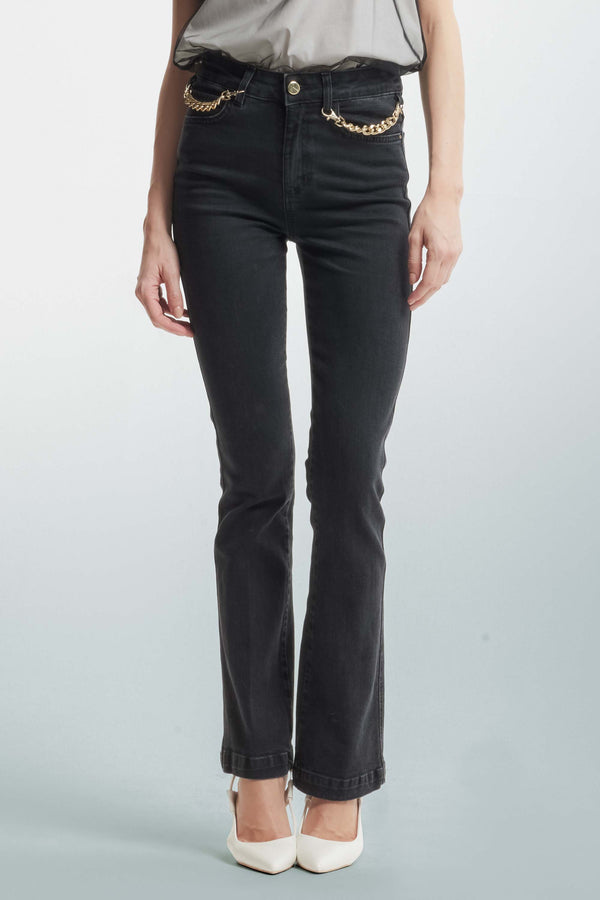 Jeans skinny con dettaglio catene - Pantalone Denim EWA