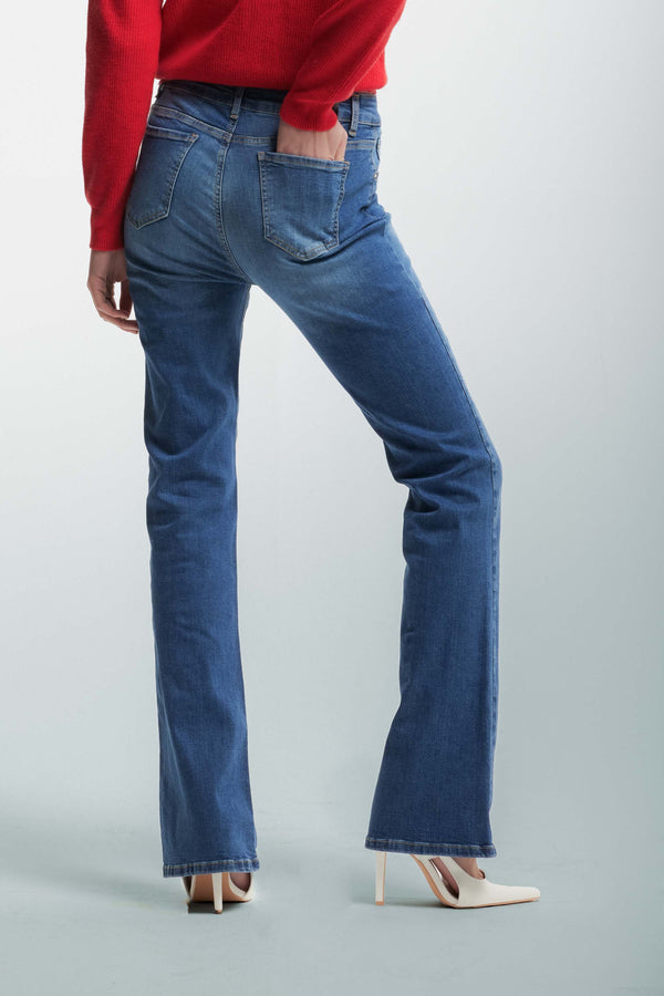 Jeans straight a vita alta - Pantalone Denim NICOLAS