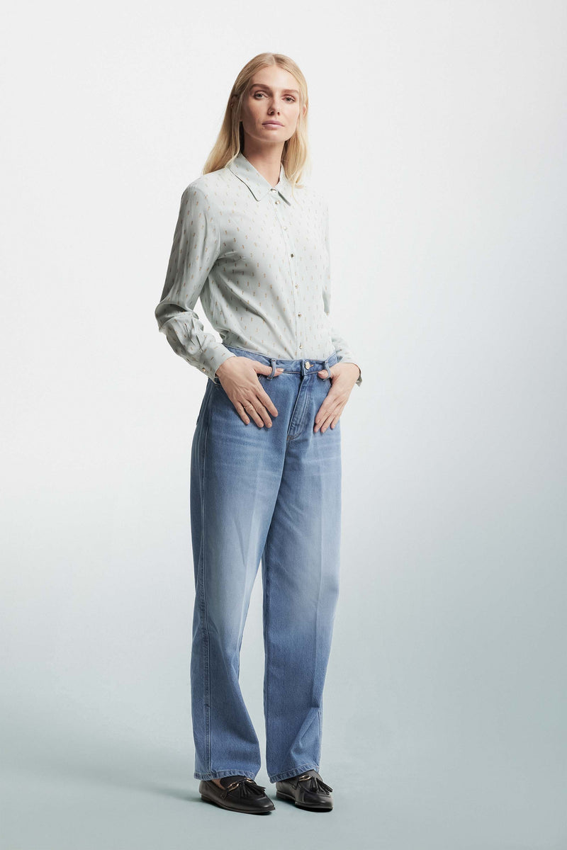 Straight leg jeans in stone-washed denim - Jeans LUCRECIA