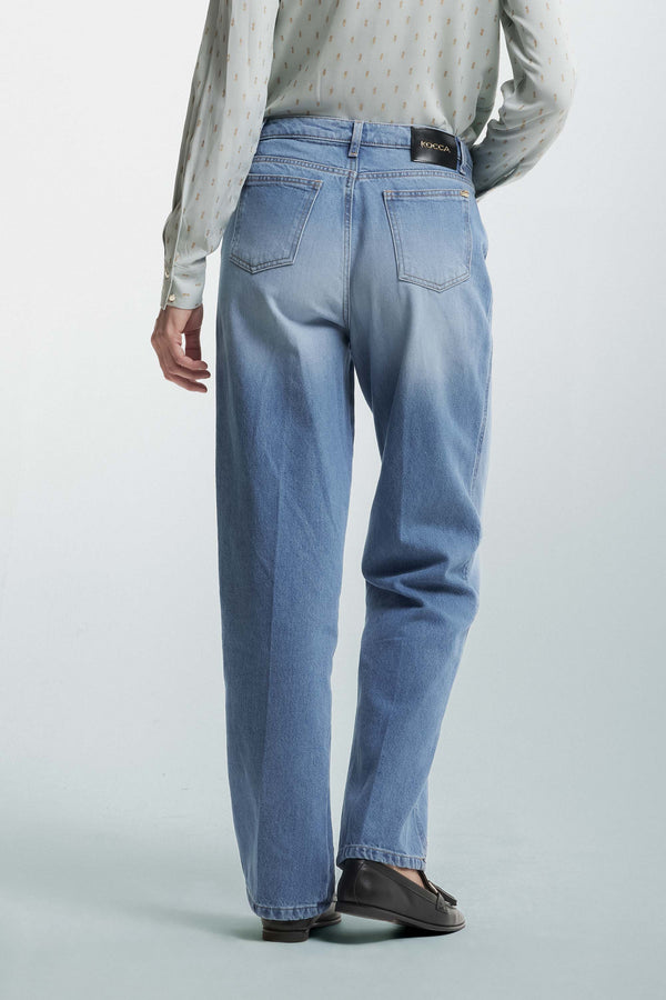 Straight leg jeans in stone-washed denim - Jeans LUCRECIA