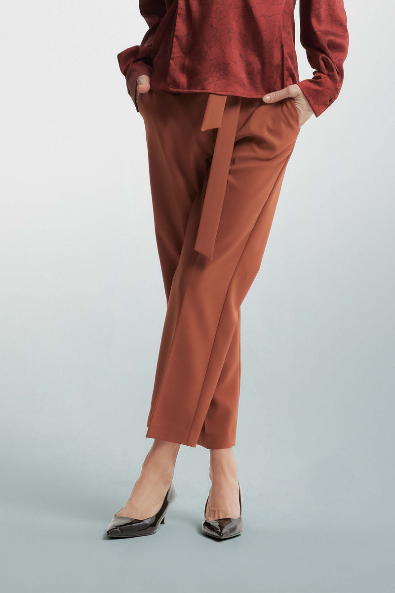 Suit trousers with a belt - Trousers TATY