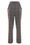 Tartan patterned trousers with pleats - Trousers FELICITAS