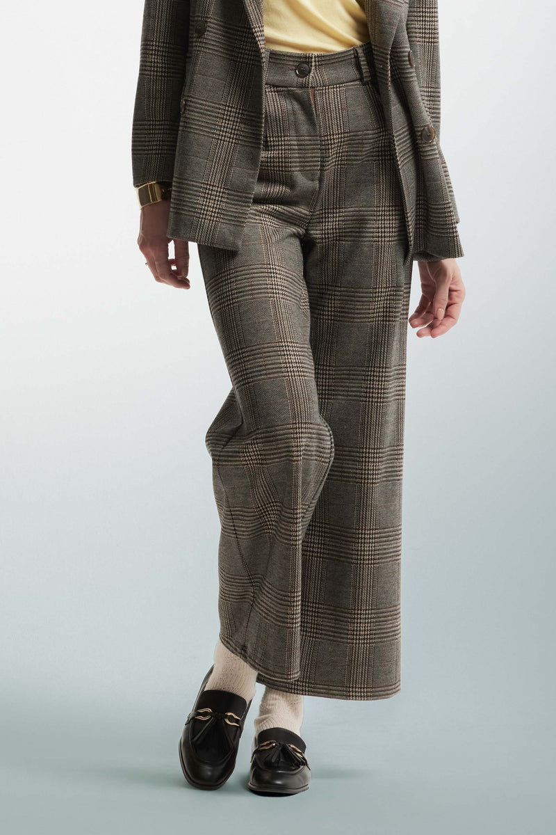 Checked trousers in a flared cut - Trousers NIK