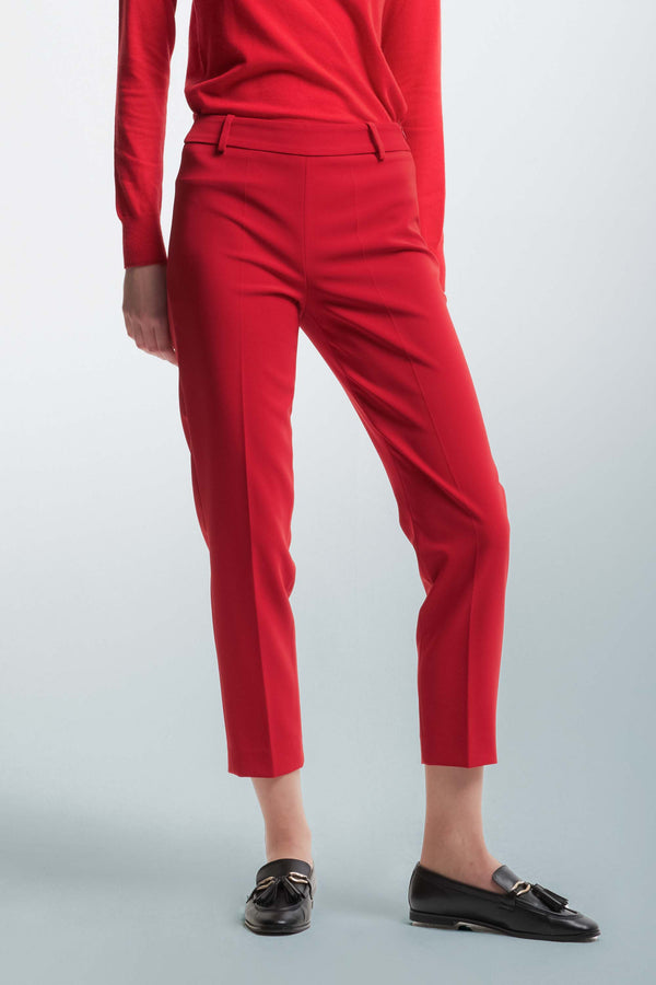 Cropped trousers with welt pockets - Trousers AMALIO