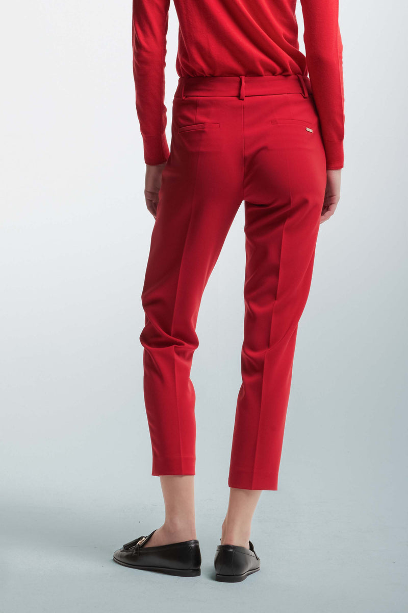 Cropped trousers with welt pockets - Trousers AMALIO