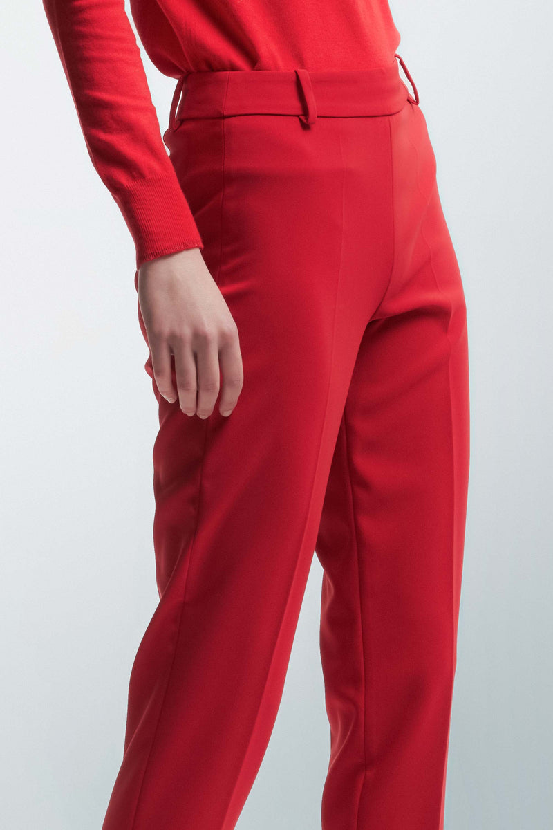 Cropped trousers with welt pockets - Trousers AMALIO