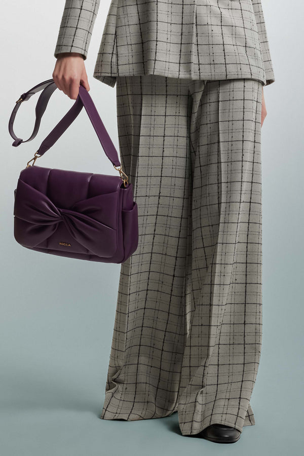 Pantaloni a palazzo con fantasia check - Pantalone RAIDE