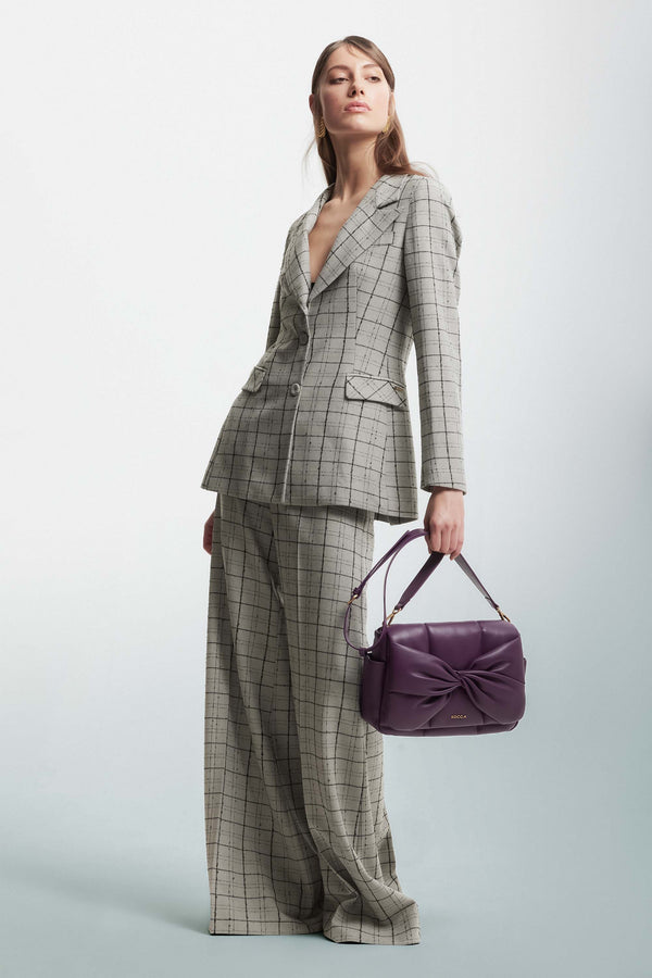 Palazzo trousers with a checked pattern - Trousers RAIDE