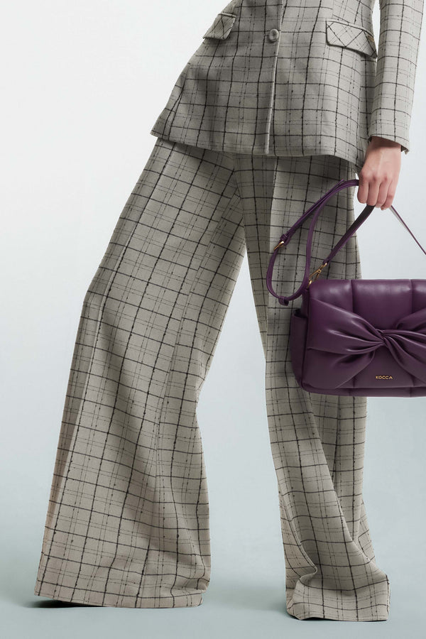 Palazzo trousers with a checked pattern - Trousers RAIDE