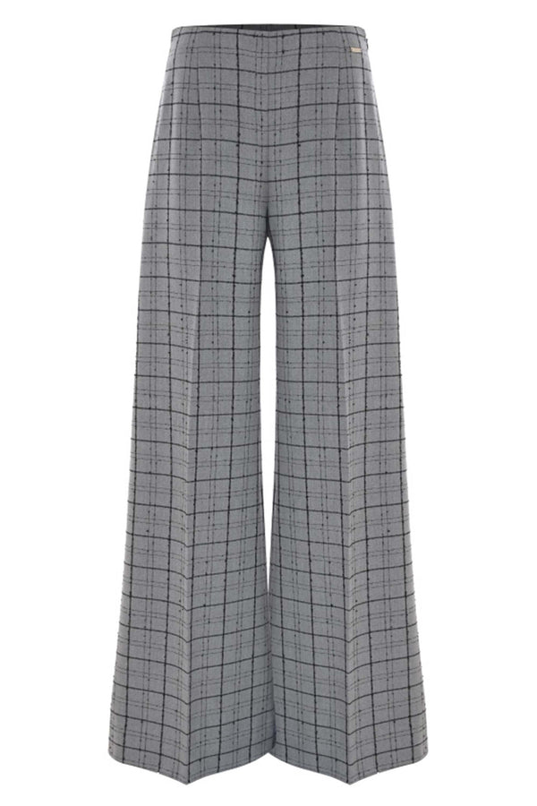 Palazzo trousers with a checked pattern - Trousers RAIDE