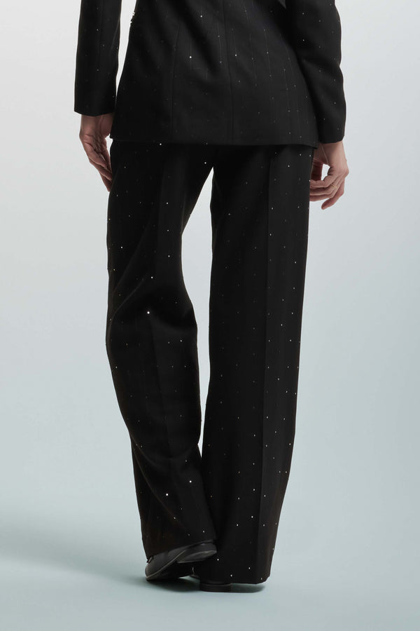 Pantalon droit avec strass pleine surface - Pantalon ILLIAN