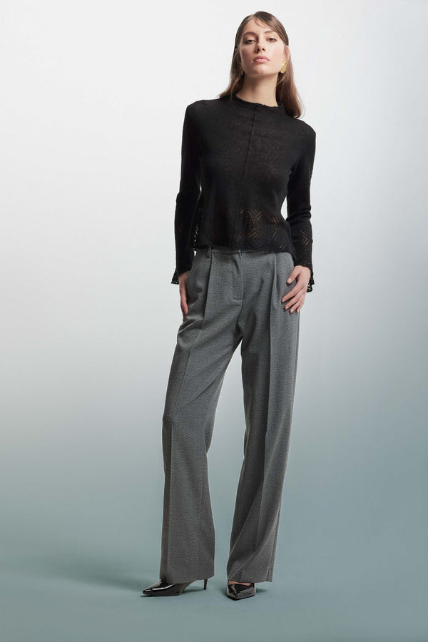 Straight leg trousers with pleats - Trousers MAYTE