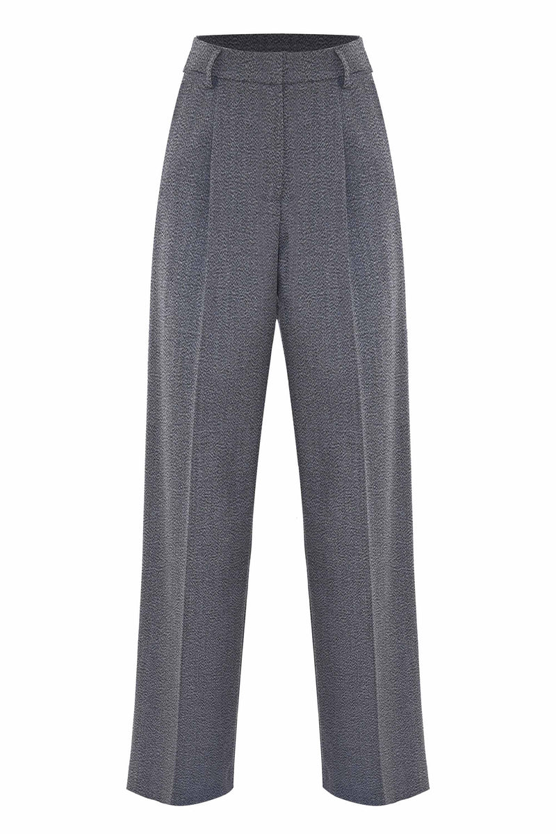 Straight leg trousers with pleats - Trousers MAYTE