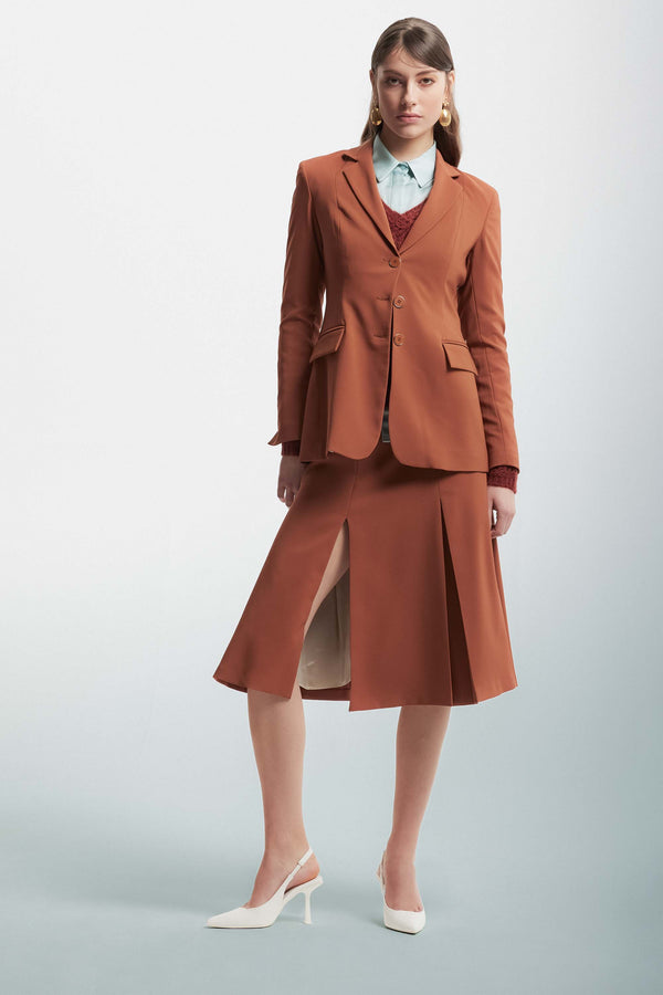 Suit with tailored jacket and pleated skirt - Tailleur Jacket-Skirt VIOLET