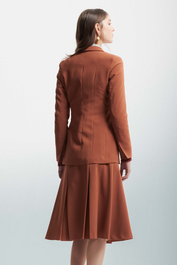 Suit with tailored jacket and pleated skirt - Tailleur Jacket-Skirt VIOLET