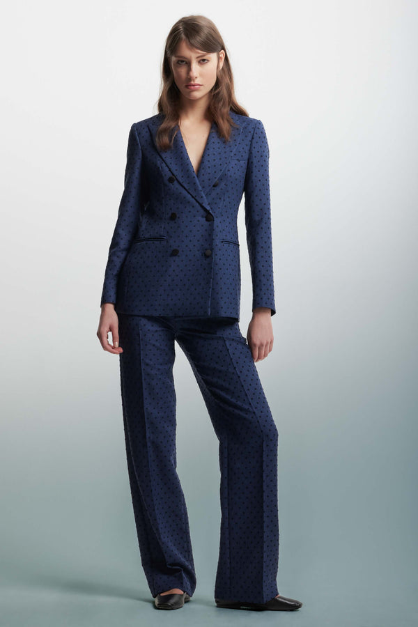 Trouser suit in polka dot fabric - Suit Jacket-Trousers NEVAEH