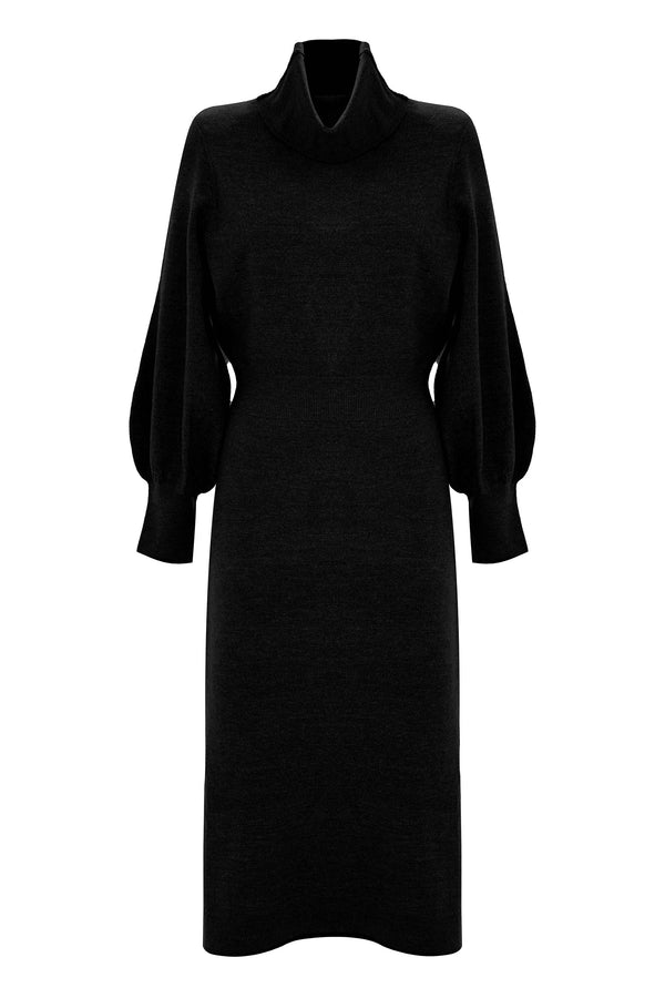 Stylish slimline three quarter length dress - Dress DANIO