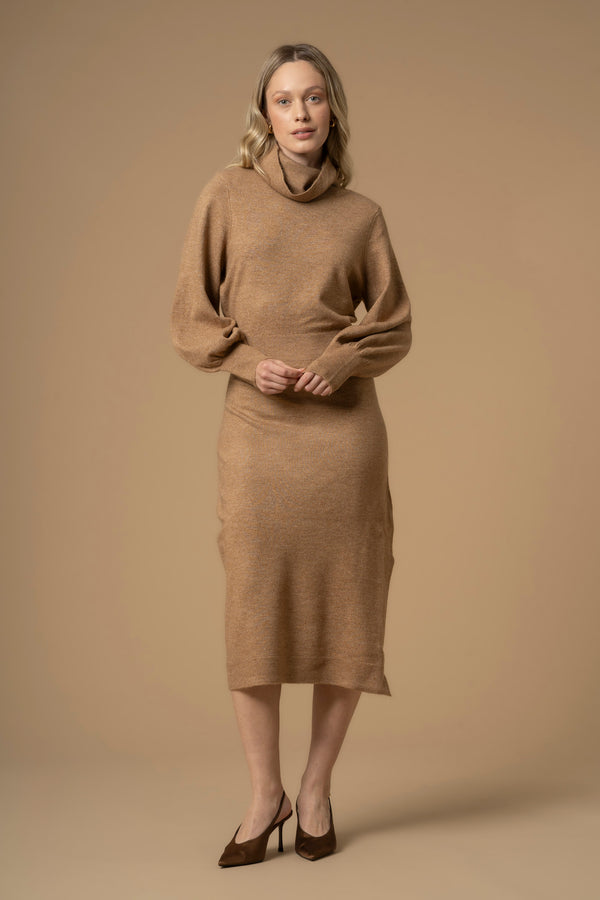 Stylish slimline three quarter length dress - Dress DANIO