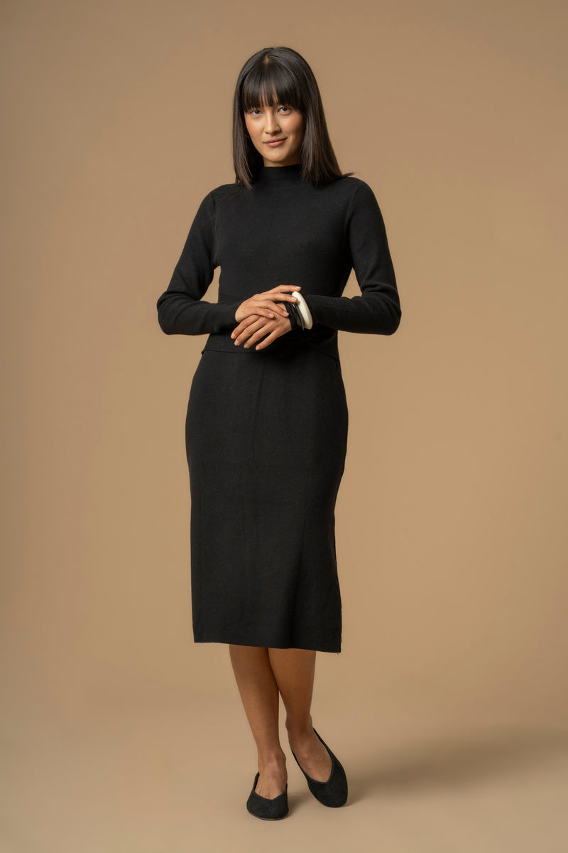Robe pull manches longues col montant - Robe IN Pull  M/L JUANA