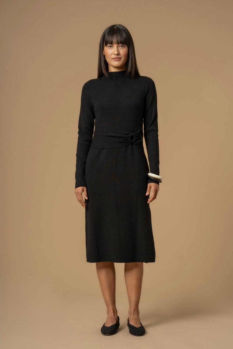 Robe pull manches longues col montant - Robe IN Pull  M/L JUANA
