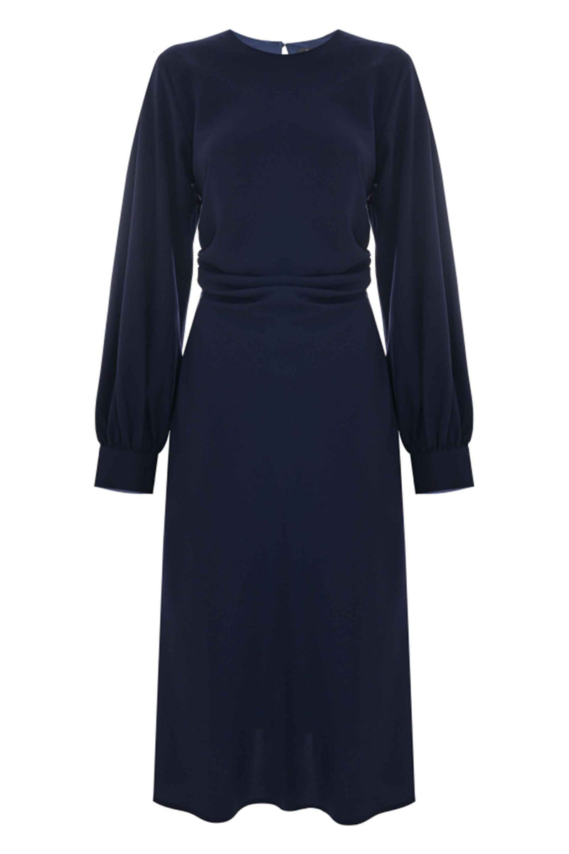 Robe col rond avec manches longues bouffantes - Robe ESTERINA