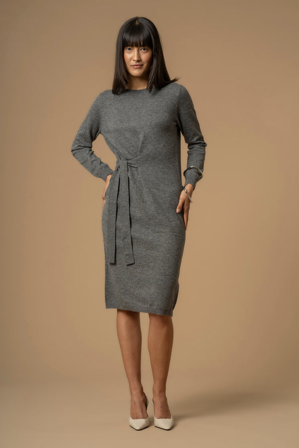 Vestido midi lazo cintura - Vestido Camiseta CARITEA