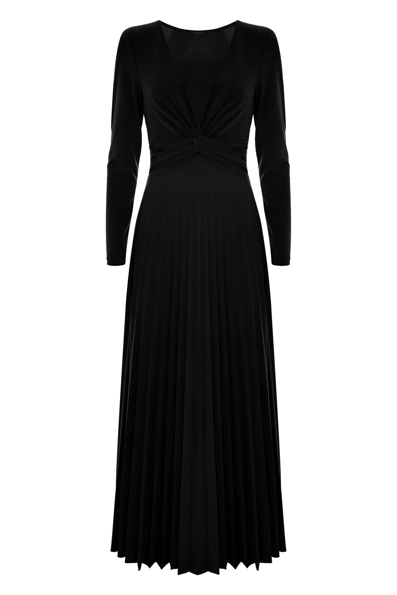 Robe longue poitrine effet noué - Robe ALIXO