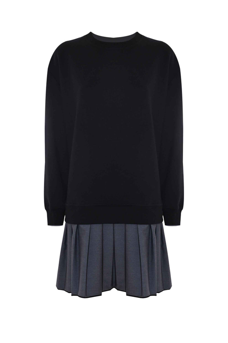 Vestido sweatshirt y falda plisada - Vestido ANAND