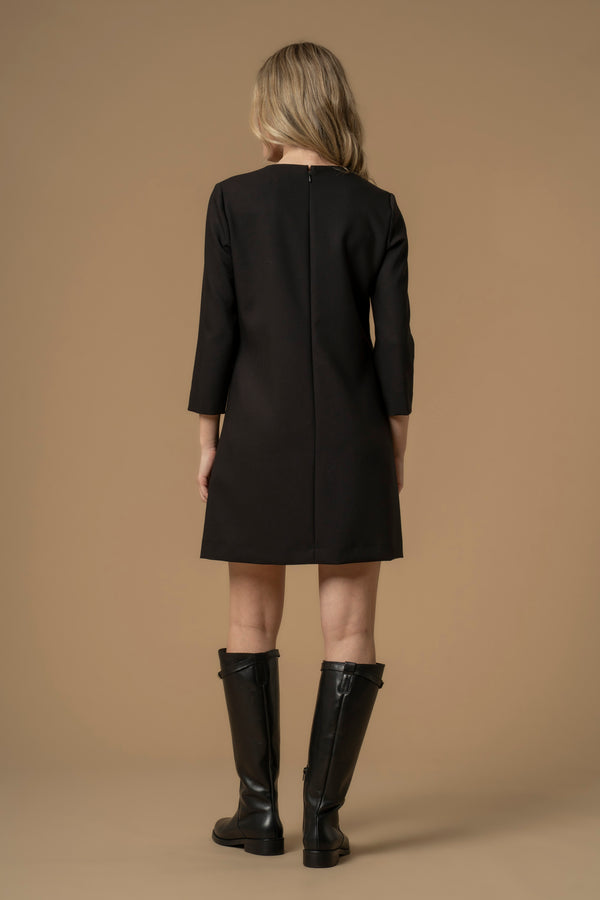 Stylish above knee dropped neckline dress - Dress ELISABETTE
