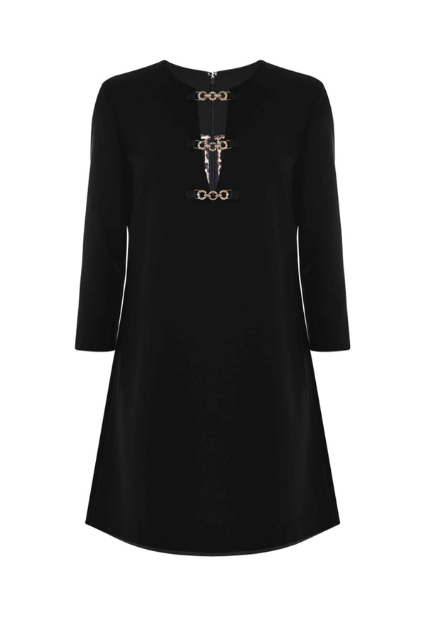 Stylish above knee dropped neckline dress - Dress ELISABETTE